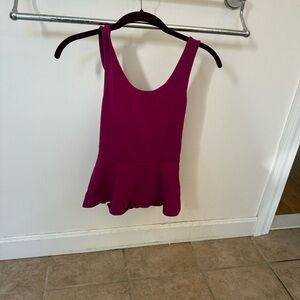 Express Fuchsia Peplum Camisole